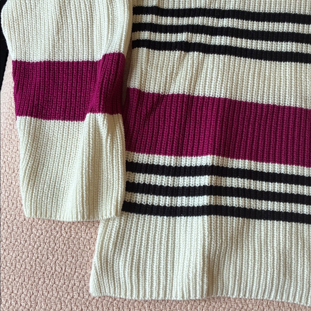 Marbled Cream Ribbed Knit Sweater - Picture 3 of 15